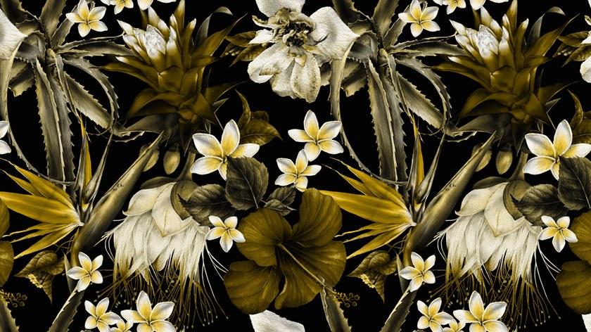 Baboon Моющиеся обои с цветочными мотивами Pattern sun-id-1374713 - Вид №4