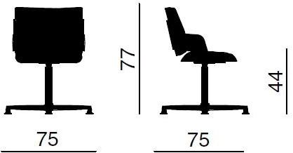 Quadrifoglio Офисный стул с 4-мя спицами Dea sun-id-1374263 - Вид №3