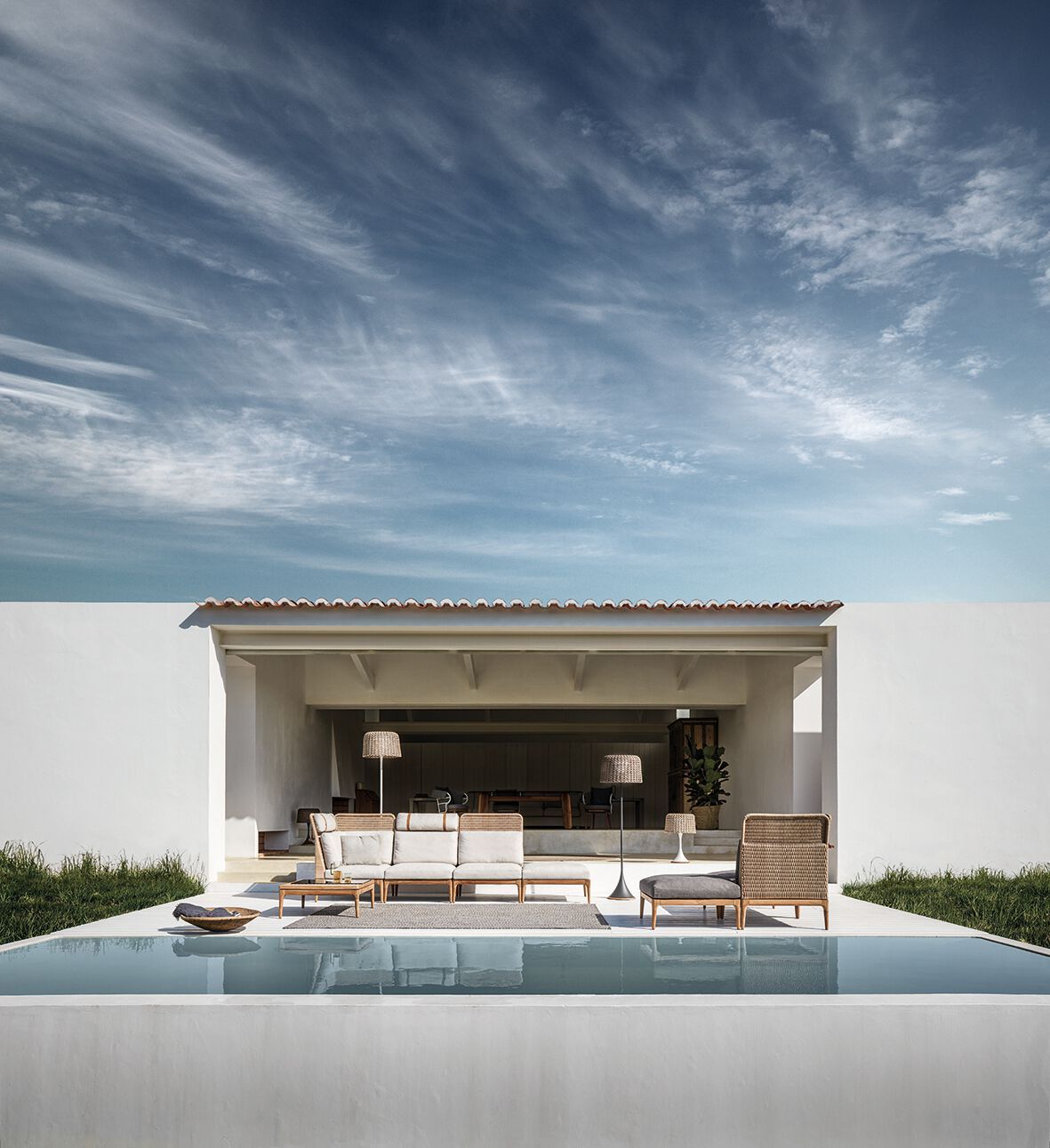 Плетеный и тканый модульный садовый диван Gloster ARCH-00081023 - Вид №2