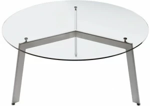 Desalto Круглый стол из стали и стекла