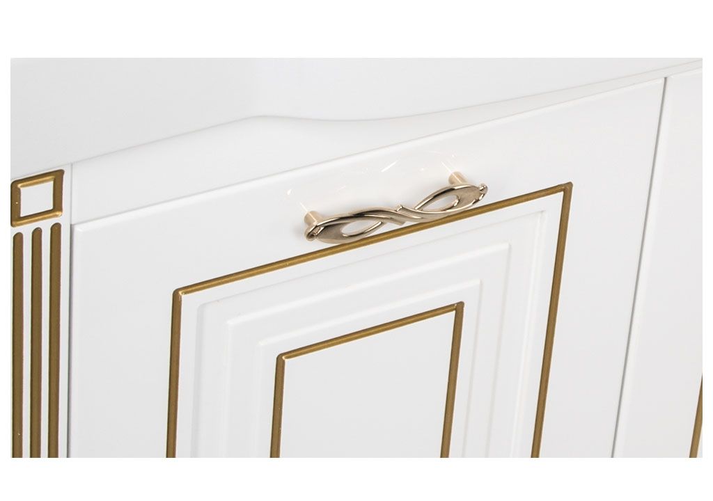 Тумба с раковиной Aquanet Паола 90 белый/золото (керамика) 0018611800185340 - Вид №4