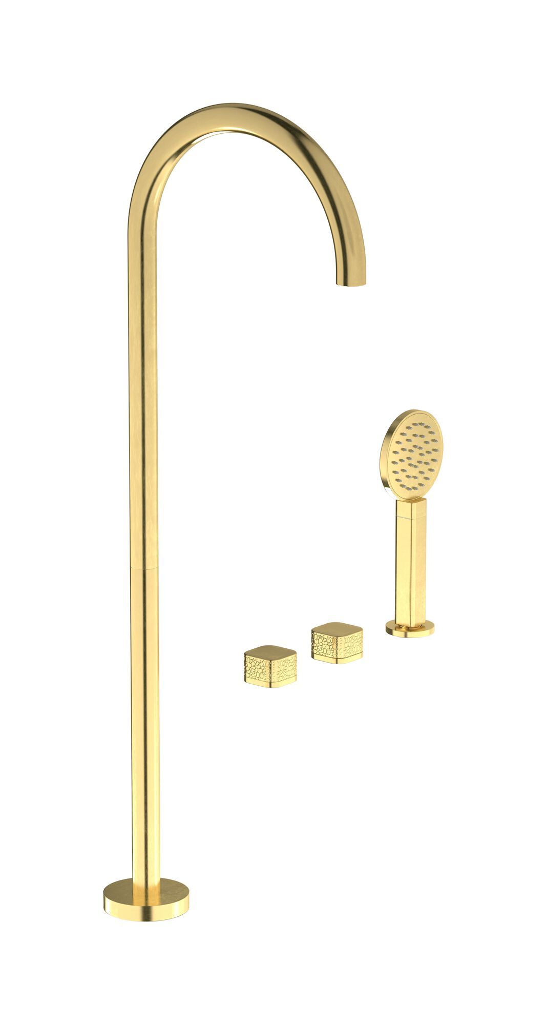 Смеситель для ванны с 4 отверстиями и ручным душем IB гелий ARCH-00026037 - Вид №13