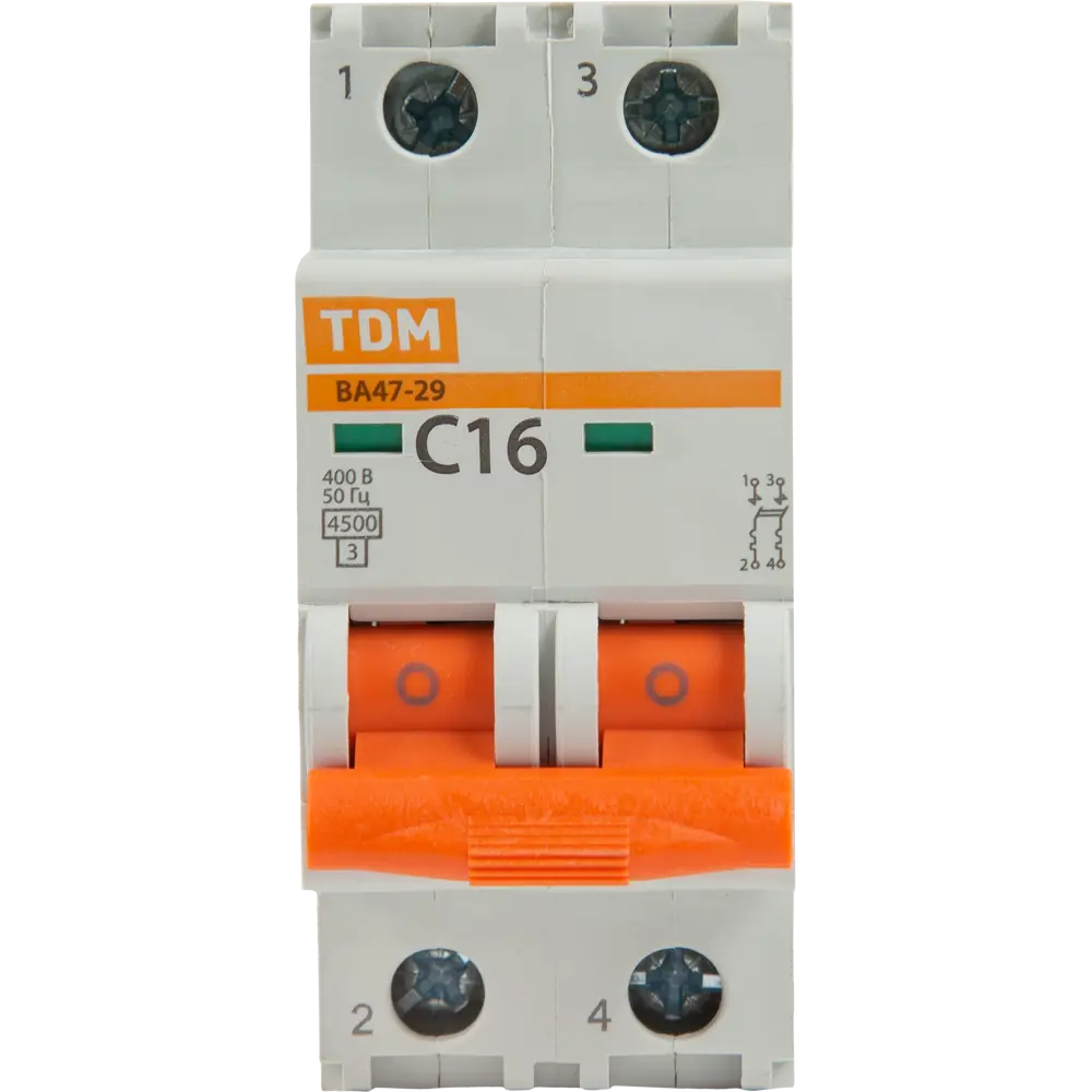 Автоматический выключатель TDM Electric ВА47-29 16А для защиты электросетей 84399473 STLM-0049247 - Вид №1