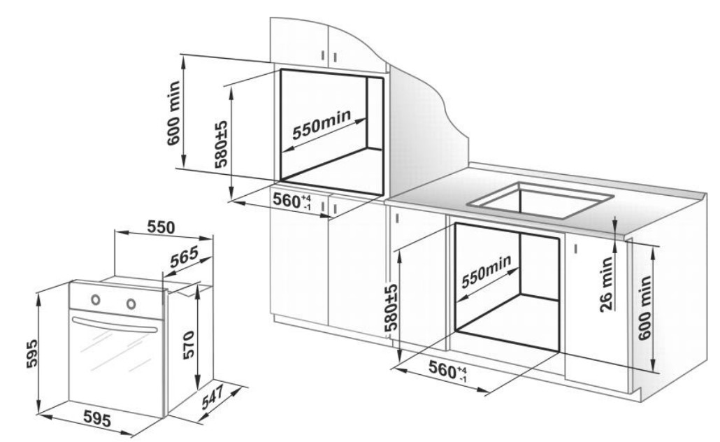 9905493 Электрический духовой шкаф Лысьва ER0001G00 (ДЭВ501) черный STDN-0102917 - Вид №1