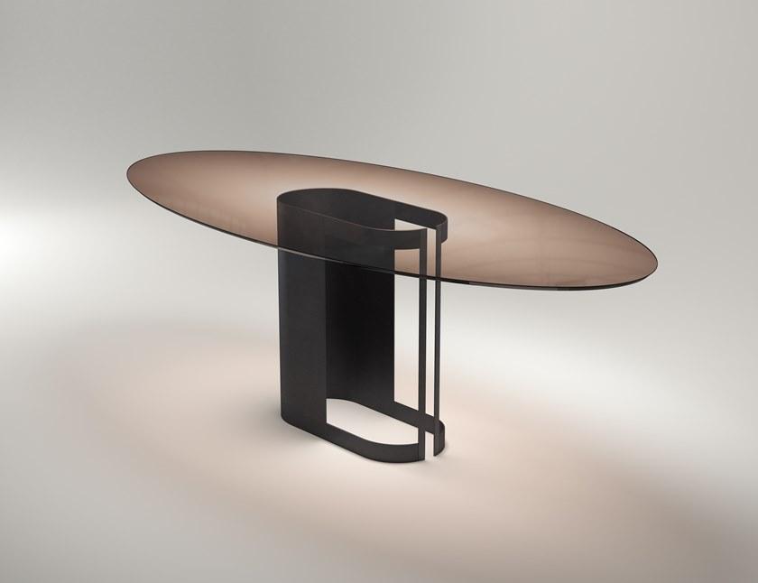 ROSSATO ARREDAMENTI Овальный обеденный стол из стекла Home sun-id-1377191 - Вид №1