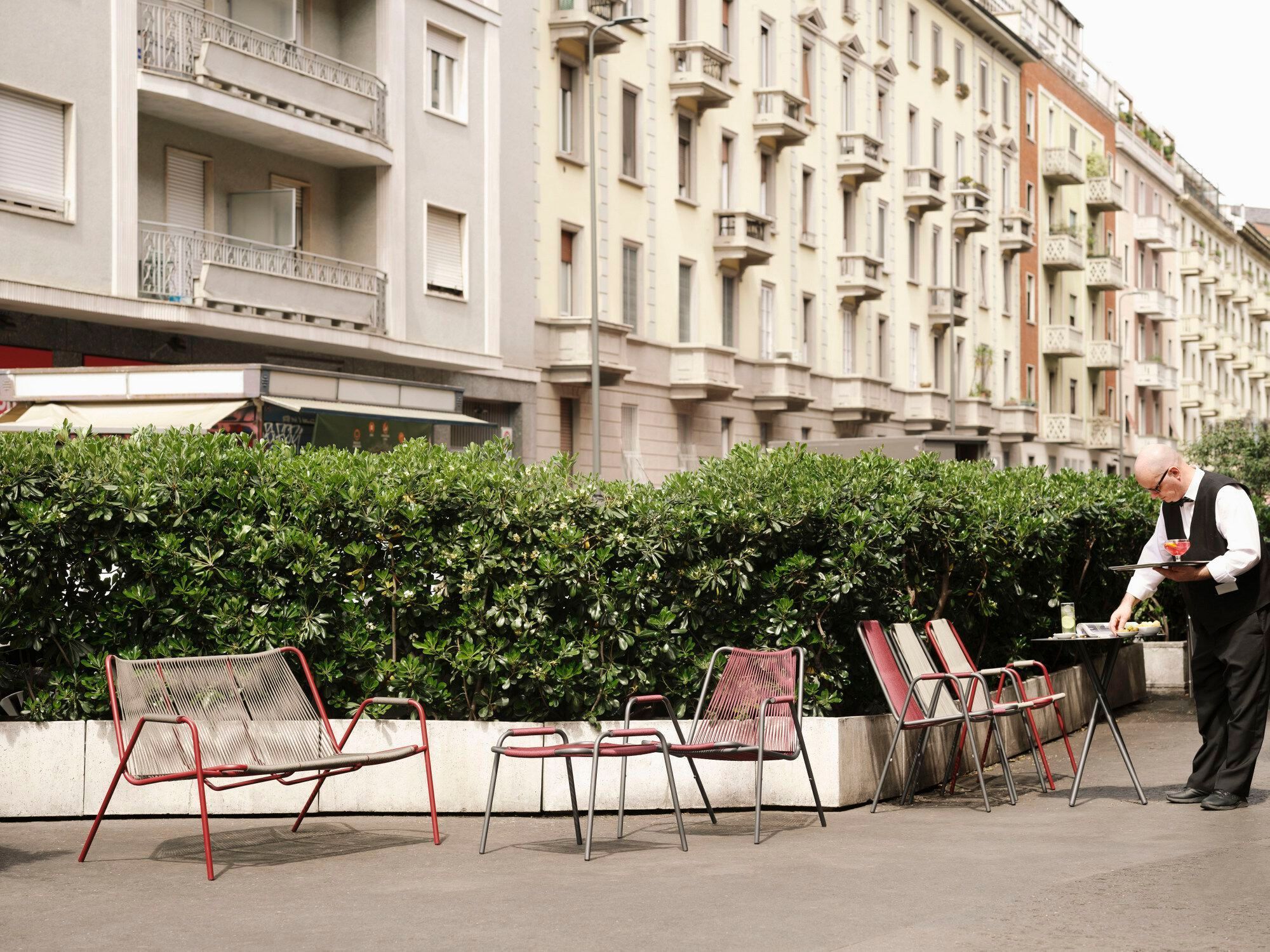 Стальная и полипропиленовая веревочная Садовая подставка для ног Unopiù Coco ARCH-00045978 - Вид №2