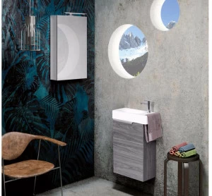 Mobiltesino Подвесная тумба под умывальник из ламината с зеркалом Fly