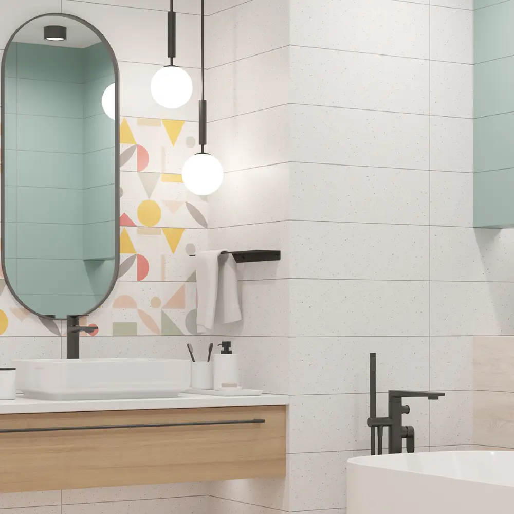 Плитка настенная LB Ceramics Юген Линдберг 20x60 см 0.84 м² матовая цвет терраццо 87023030 STLM-2175825