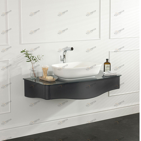 Тумба подвесная антрацит Lavello 114 Volo Glass LAVVG-N-114-AN Victoria + Albert LAVVGN114AN