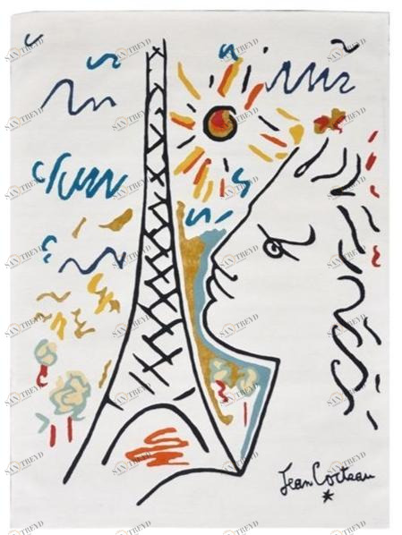 Roche Bobois Ковер из шерсти с рисунком Jean cocteau sun-id-1399568