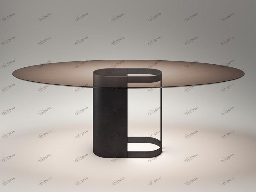ROSSATO ARREDAMENTI Овальный обеденный стол из стекла Home sun-id-1377191