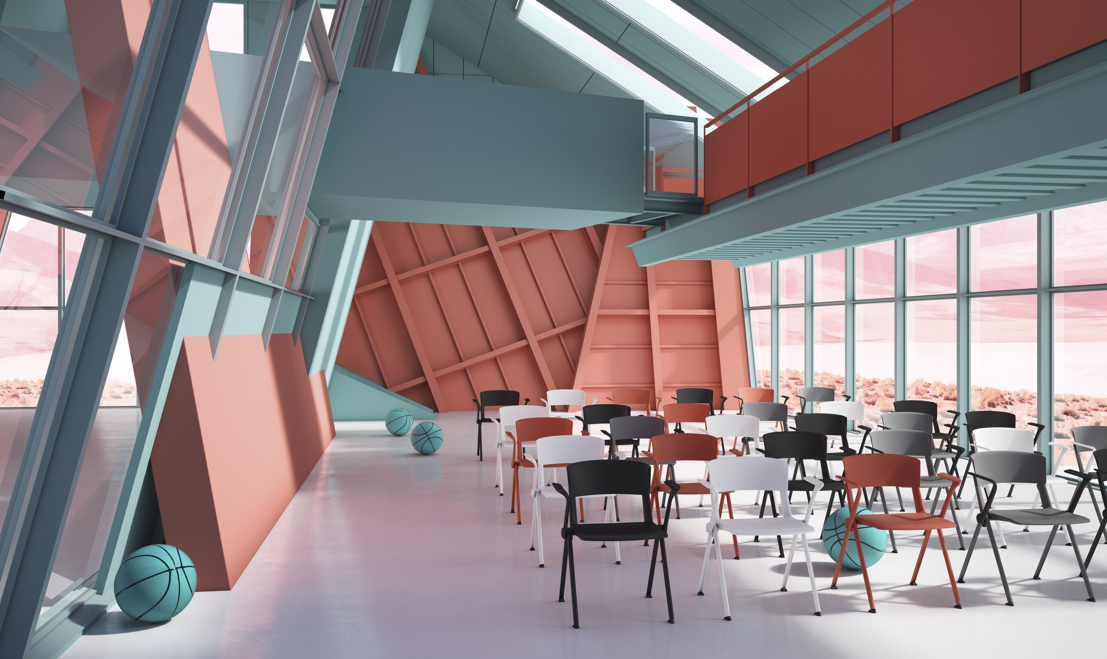 Вращающееся офисное кресло из полипропилена с колесами SITLOSOPHY® Yugen ARCH-00000215