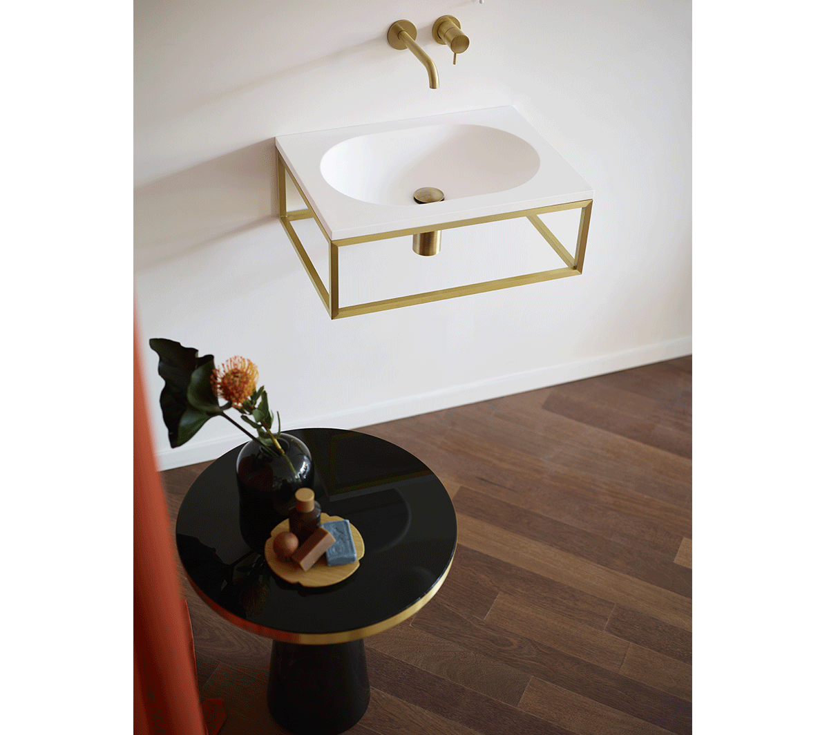 gs1ot-ss Подвесная раковина настенная прямоугольная Ex.T Frame бронзовая - Вид №1