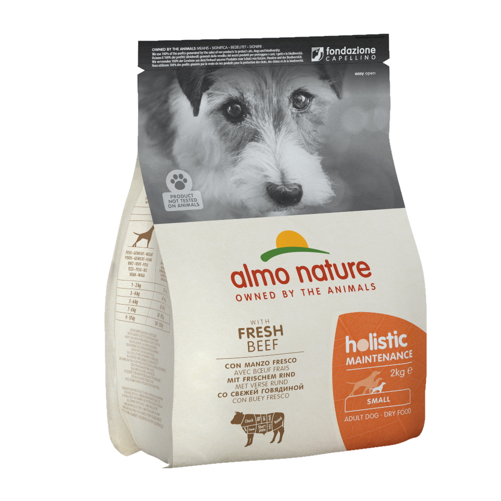 ПР0059730 Корм для собак Holistic-XS-S-Maintenance для малых пород, говядина сух. 2кг Almo Nature 