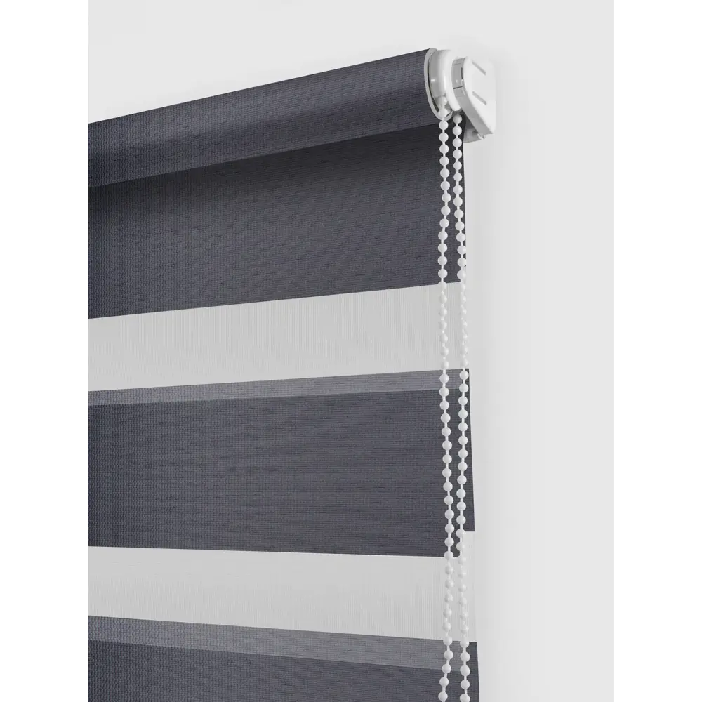 Штора рулонная день-ночь Madrid 80x160 см графит MIAMOZA Коллекция 2024г STLM-2095678 - Вид №1