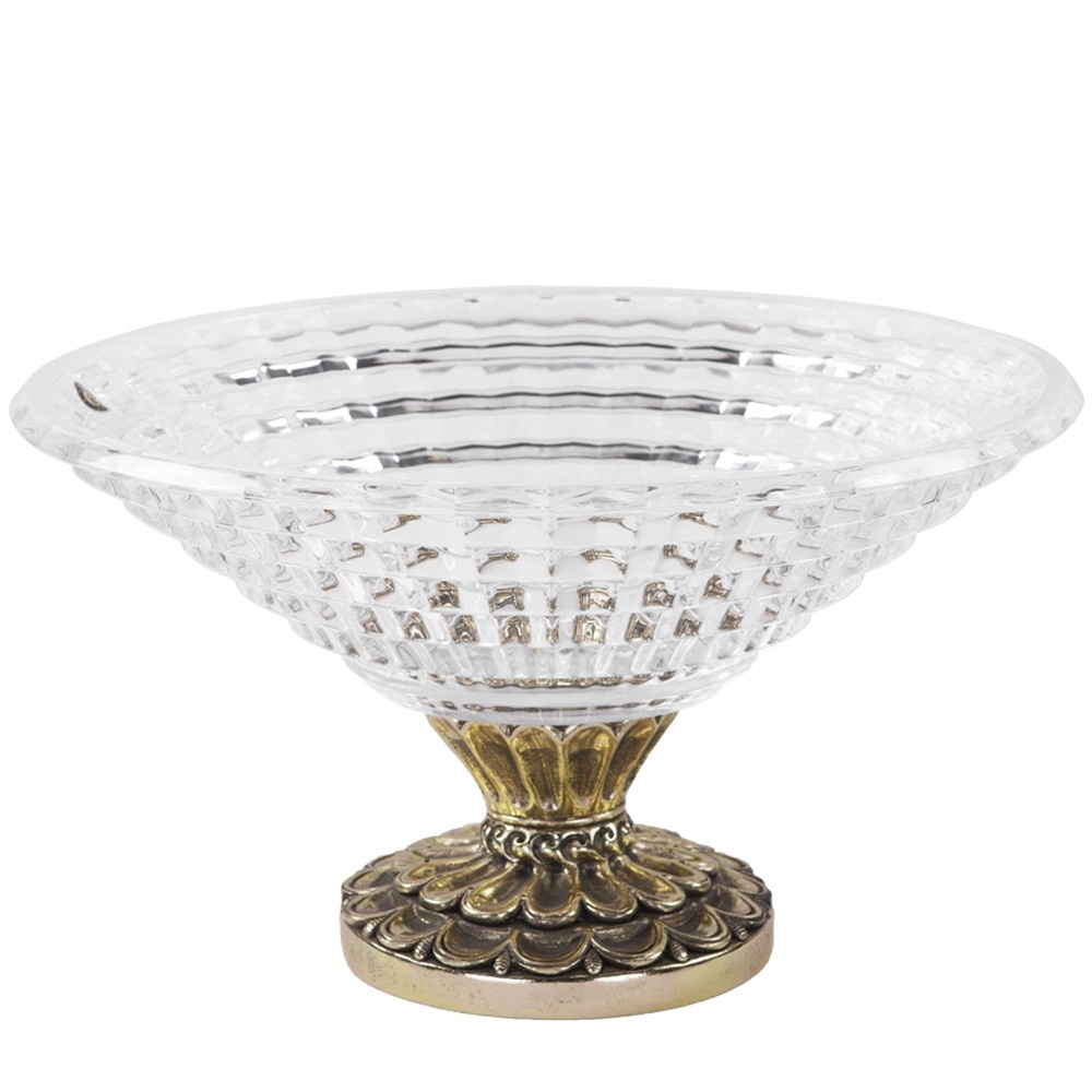 52054 BOGACHO Фруктовница 10 Бронза мрамор / стекло 