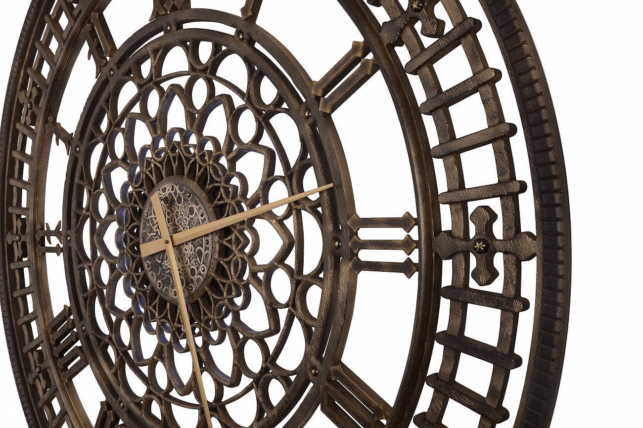 Часы настенные круглые золото Tower L IN SHAPE TOWER 00-3860080 Белый - Вид №1