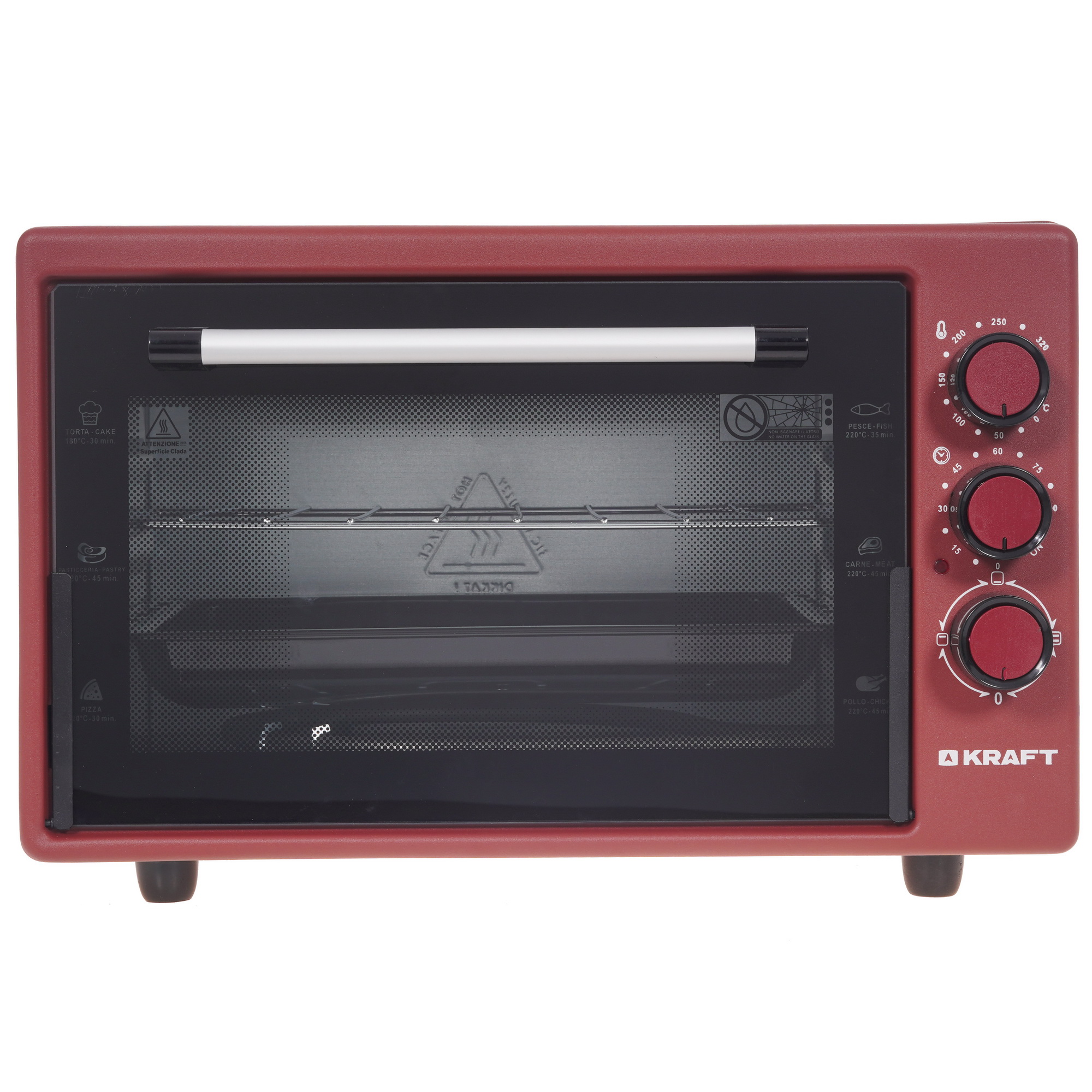 5333040 Мини-печь Kraft KF-MO 3200 R красный STDN-0097400