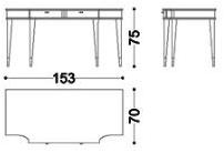 OPERA CONTEMPORARY Деревянный стол с ящиками Desiré Desire sun-id-1378008 - Вид №2
