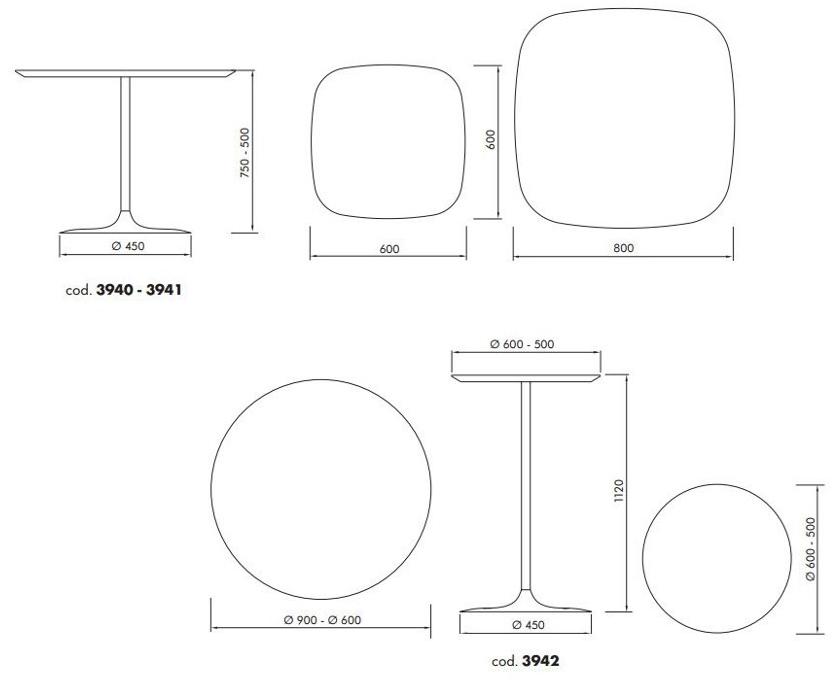 ALMA DESIGN Низкий круглый журнальный столик для гостиной Mojito 3941 - Вид №2