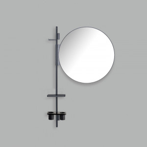 EVBAPK1NEVER Life Design Состав зеркала, полки и вешалки - Опора  Непрозрачный черный