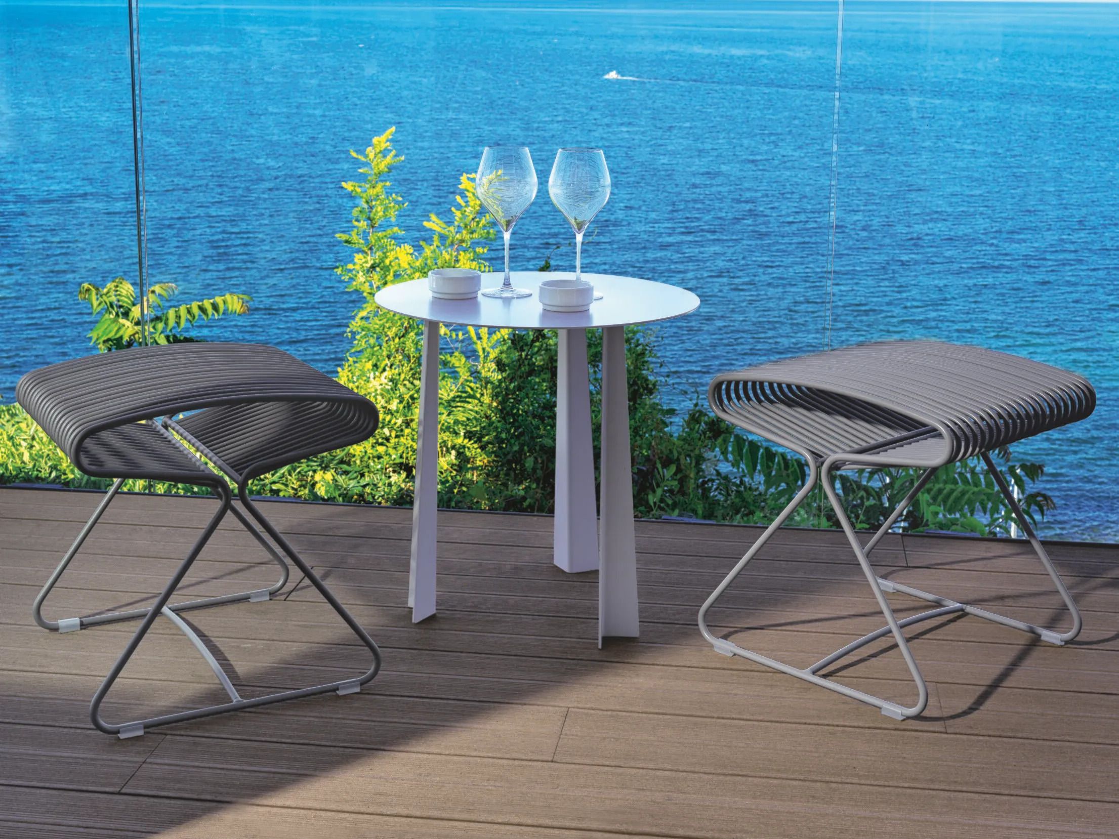 Стальной низкий садовый стул Bontempi Casa BOSS OUTDOOR ARCH-00095533 - Вид №1