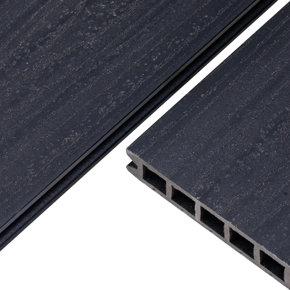 Террасная доска ДПК MultiDeck цвет Черный 3000x150x27 мм. Вельвет 0.45 м² 85473647 STLM-2005837 МУЛЬТИДЕК  - Вид №2