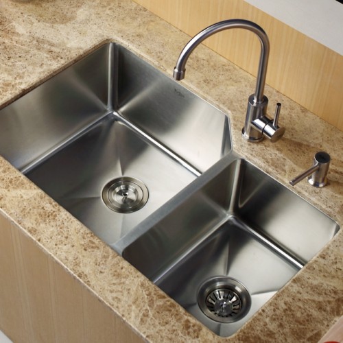 KHU123-32-KPF2160-KSD33BN Накладная раковина на столешницу  прямоугольная Krausru 