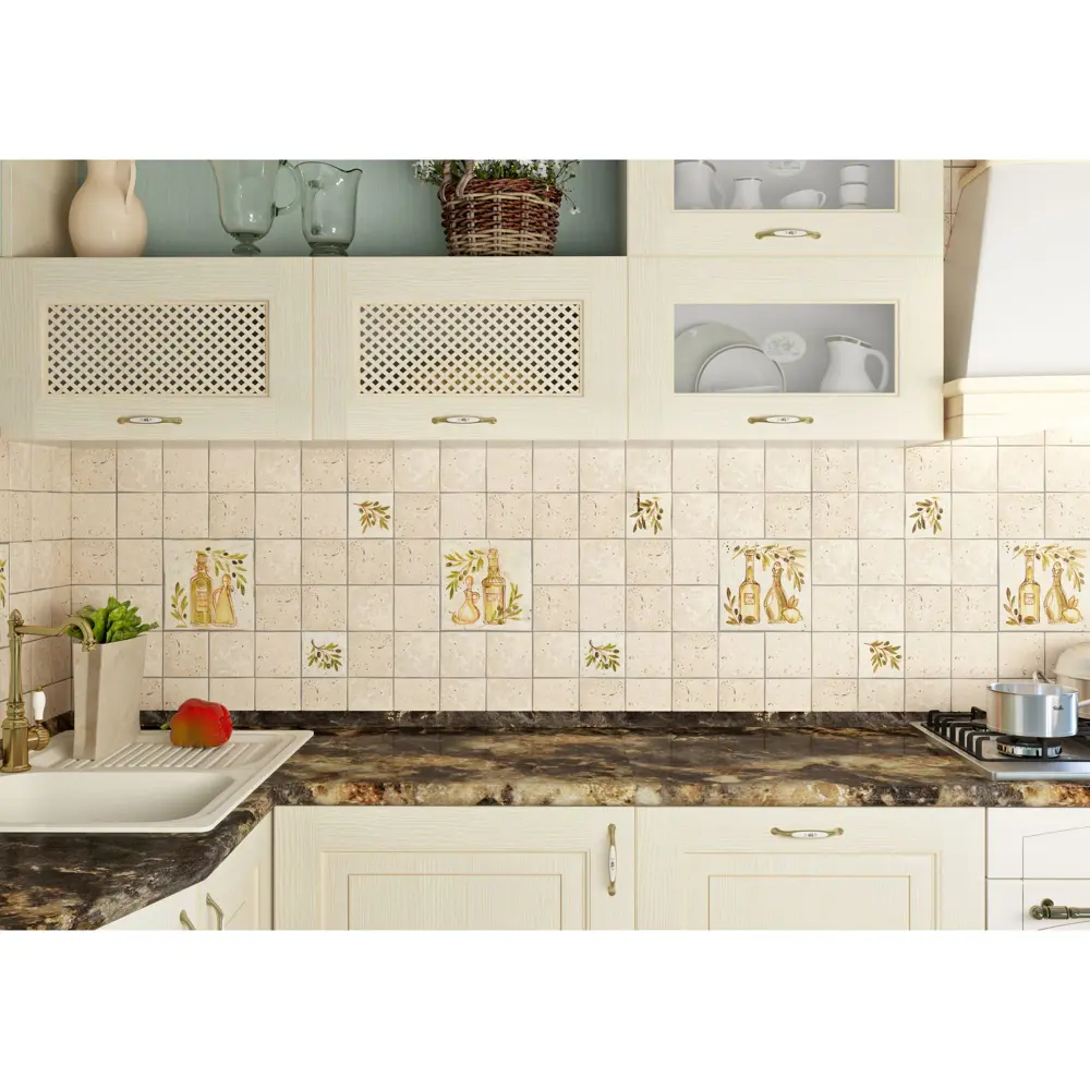 Декор «Травертин» 20х30 см цвет бежевый 15058926 STLM-2146191 Kerama Marazzi  - Вид №3