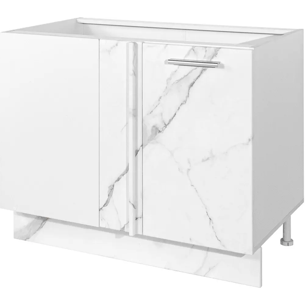 Шкаф напольный угловой Марсель 100x82x56.4 см ЛДСП цвет мрамор милк 86848502 STLM-2035594 Santreyd 
