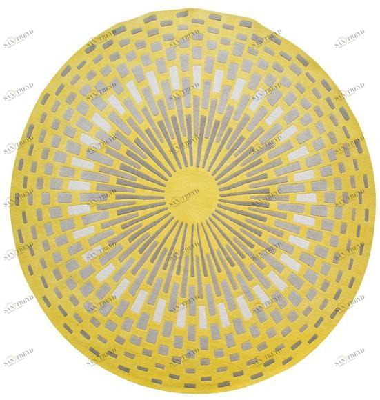 Roche Bobois Круглый шерстяной коврик ручной работы с геометрическими мотивами Accessoires sun-id-1437463