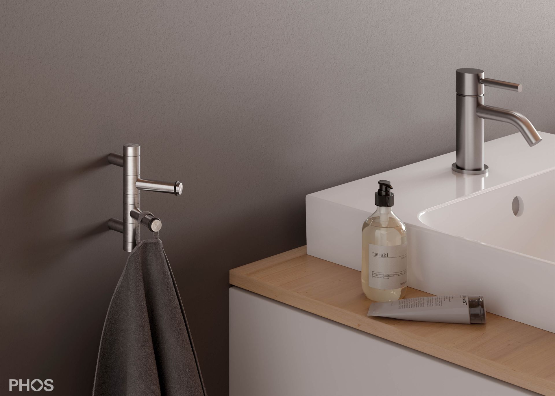 GH2-O Крючок для полотенец с 2 вращающимися крючками PHOS  - Вид №1