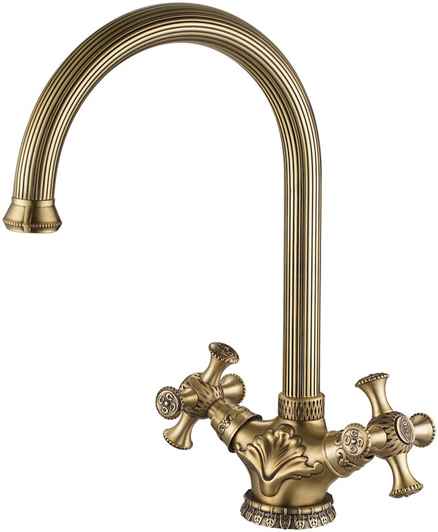 Смеситель ZorG Antic A 6004K-BR для кухонной мойки, бронза