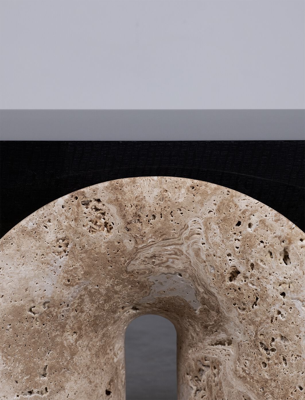 Табурет из травертина и дерева Movimento Gallery Federica Elmo ARCH-00036893 - Вид №2