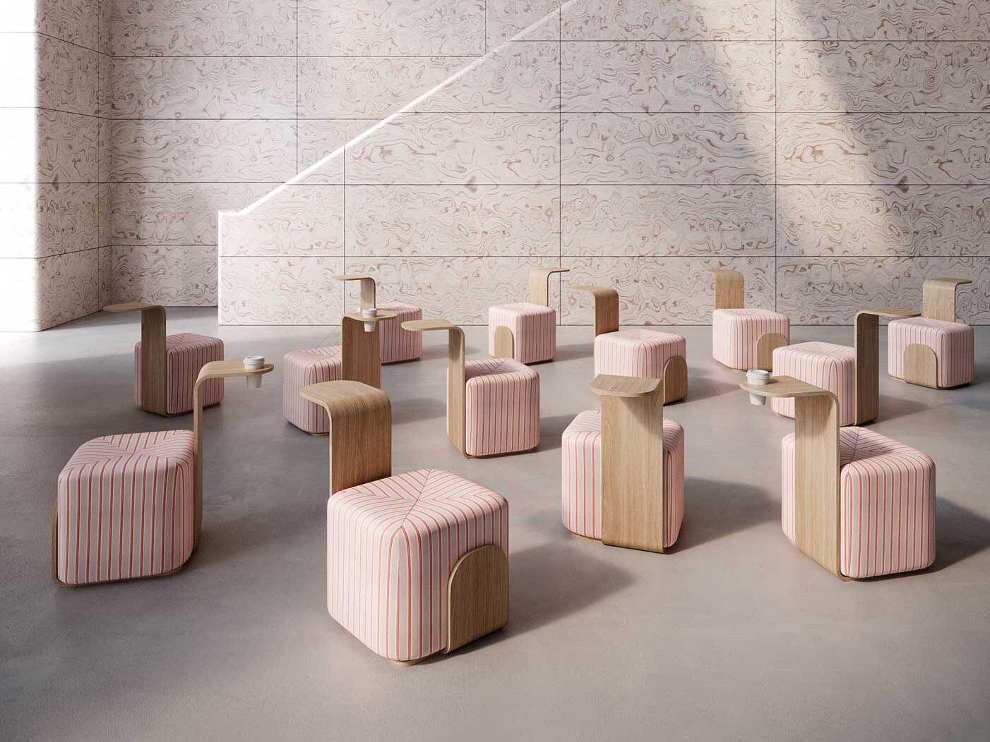 Ткань поворотный пуфик с журнальным столиком SITIA DONDO ARCH-00005202 - Вид №8