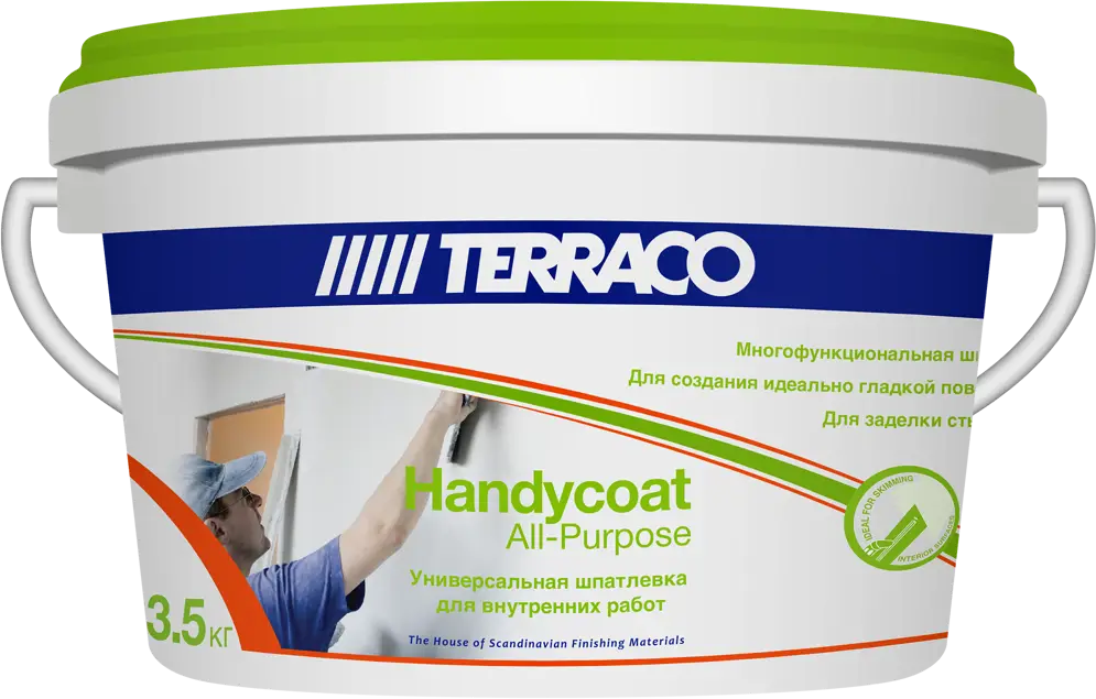 Универсальная шпатлёвка Terraco Handycoat для идеального выравнивания стен 83000324