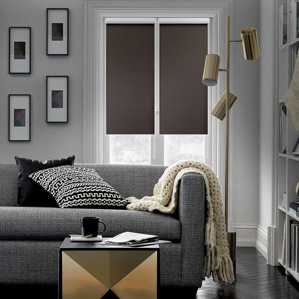 Штора рулонная блэкаут Ромб 70x160 см коричневая ЭСКАР STLM-2122810 - Вид №3