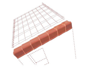 Левая боковая окантовка для черепичной плиты