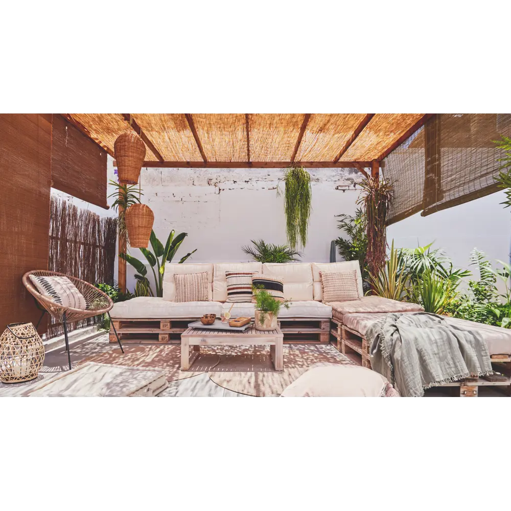 Кресло садовое Acapulco 69x80x73 см сталь/искусственный ротанг бежевый 82558745 STLM-2056038 Santreyd  - Вид №15