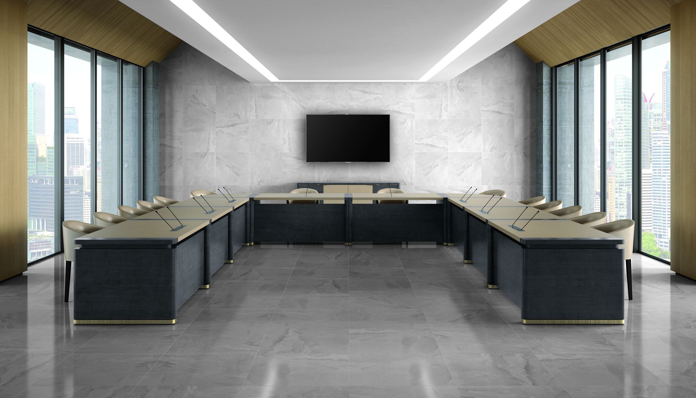 Деревянный прямоугольный стол для конференций Hurtado Evolution ARCH-00095885 - Вид №1