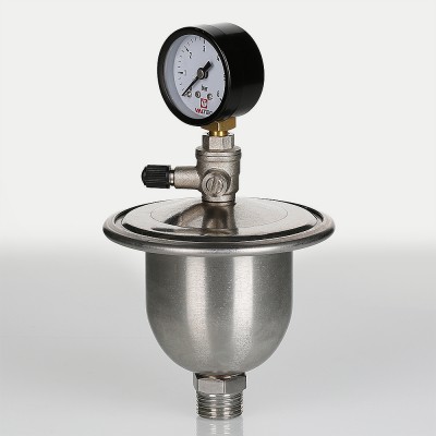 VT.CAR20.I.04001 Гаситель гидроударов мембранный с манометром Valtec 0,155 л  - Вид №2