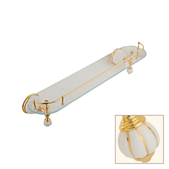 Полка MIGLIORE Olivia ML.OLV-60.620 с галереей ML.OLV-60.620.BI.BR - Вид №1