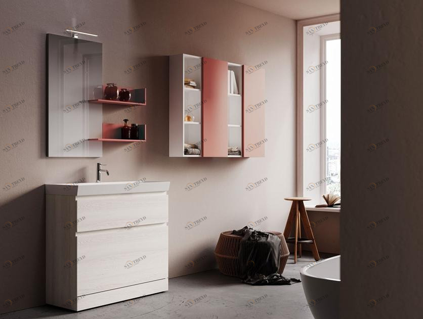 Mobiltesino Напольная тумба под умывальник из ламината с ящиками Cromo sun-id-1451916