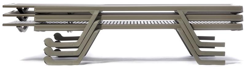 GABER Садовый шезлонг штабелируемый из сетки на колесиках sun-id-1384578 - Вид №6