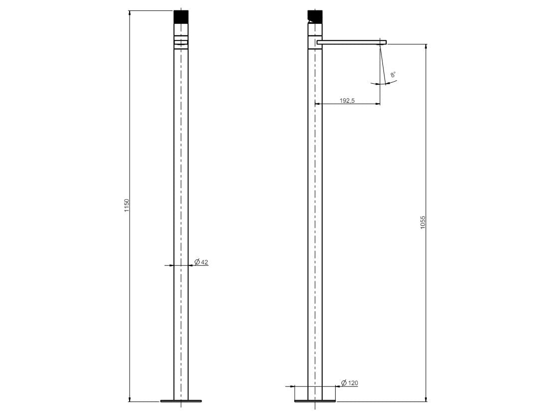 Однорычажный смеситель для раковины Rubinetterie Frattini Gaia S ARCH-00103662 - Вид №2