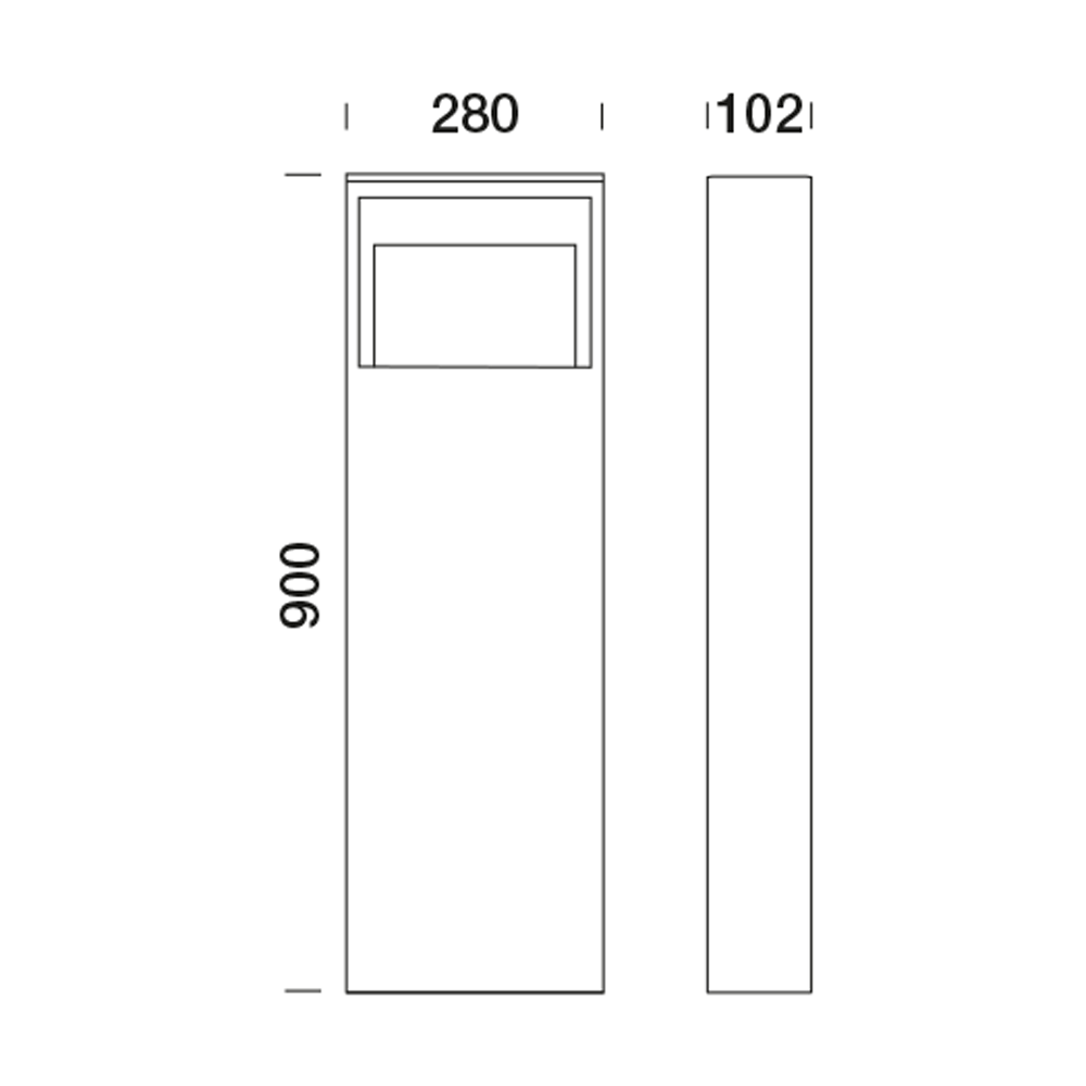 3440719 Мобильный светильник Platek TEAM Paletto  TEAM Bollard H. 900 mm - LED 3000K double emission  - Вид №6
