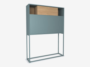 Деревянный офисный шкаф с распашными дверями