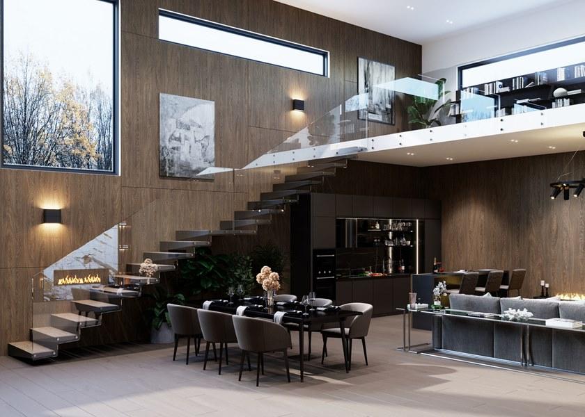 Siller Treppen Прямая консольная лестница из дерева Cubus sun-id-1440068 - Вид №1