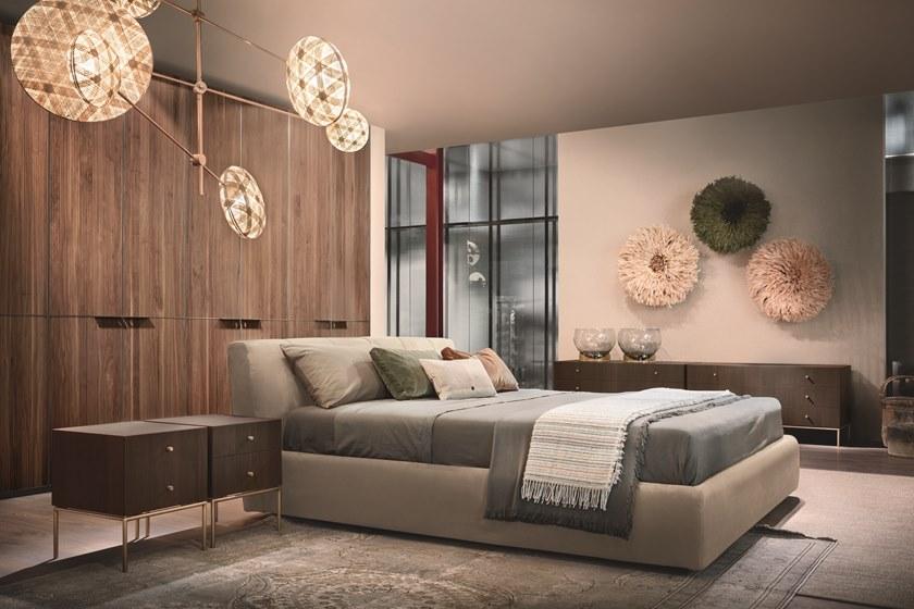 Lema Кровать с обивкой из ткани Warp sun-id-1384919 - Вид №1