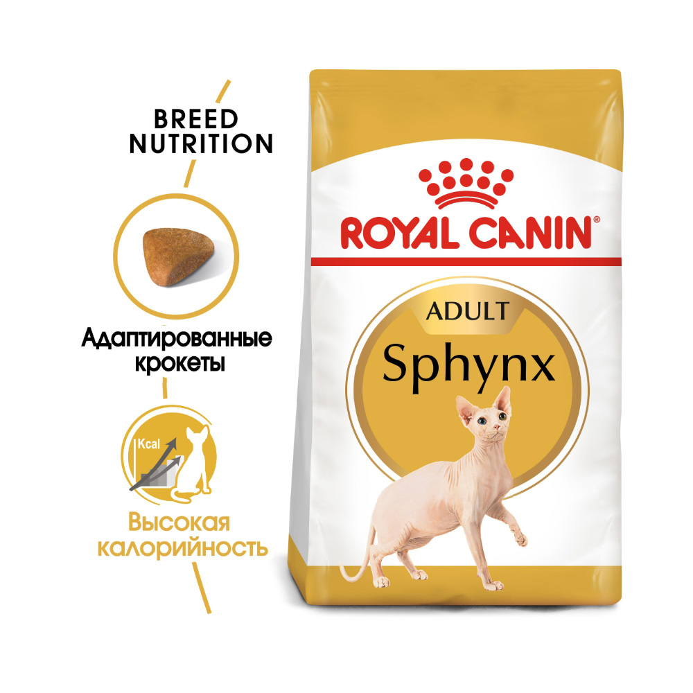 Т00008702 Корм для кошек Sphynx 33 для породы Сфинкс старше 12 месяцев сух. 2кг ROYAL CANIN  - Вид №1